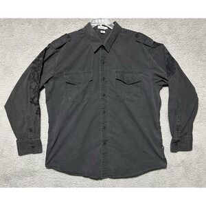 Artful Dodger Graphic Button Up Shirt 3XL "The Death Of A Craftsman" Embroidered